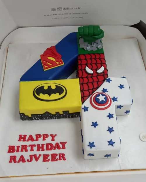 Super-Heroes-Theme-3D-Cake