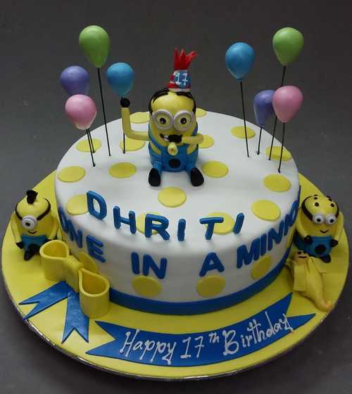 Minion-Theme-3D-Cake