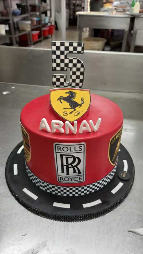 Car Theme Birthday Cake