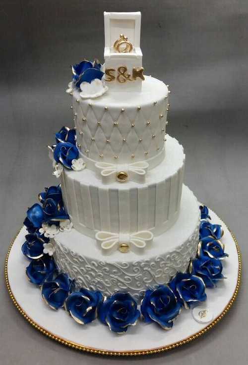 Elegant Engagement Cake