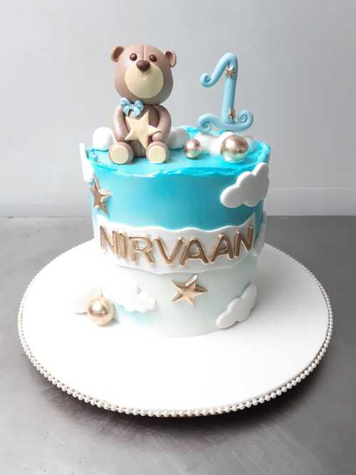 Blue Bear Cake